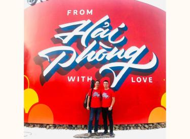 Áo phông in chữ “Hải Phòng”